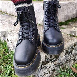 Doc Marten Jadon Faux Fur Lined Leather Platform Boot